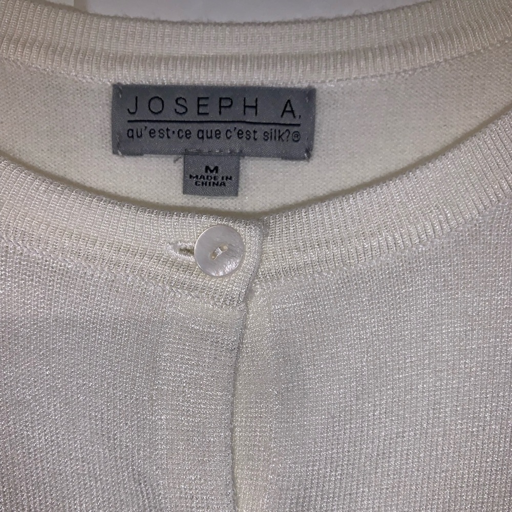 Joseph Allen Cream Button Front Cardigan-Nwot - image 8